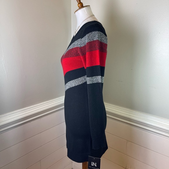 I.N. San Francisco Striped Top Sweater Dress M (junior) FREE SHIP - Picture 2 of 5